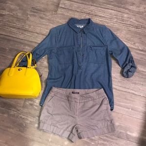 Gray Express flat front shorts!